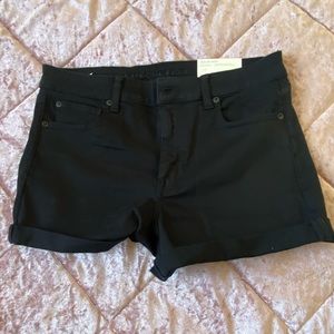 American Eagle black denim shorts